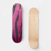 Skateboard Tiger rose chaud et noir (Recto)