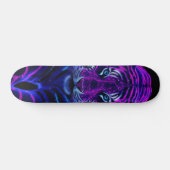 Skateboard Tigre Arístico de Rayas Fucsia  (Horz)