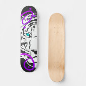 Skateboard Tigre blanc (Recto)