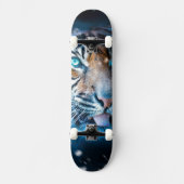 Skateboard Tigre bleu (Recto)