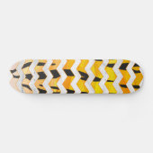 Skateboard Tigre Chevron noir et orange (Horz)