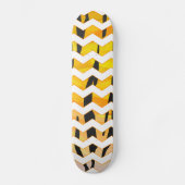 Skateboard Tigre Chevron noir et orange (Recto)