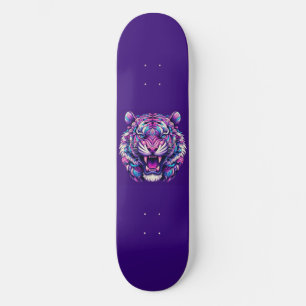Skateboard Tigre coloré