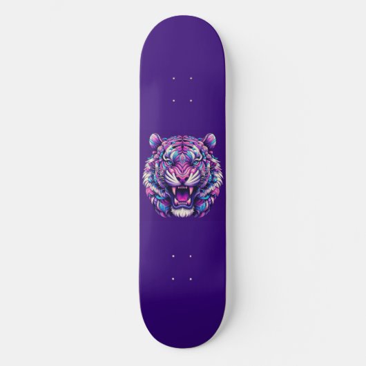 Skateboard Tigre coloré (Recto)