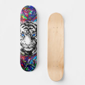 Skateboard Tigre coloré - Tigre psychédélique (Recto)