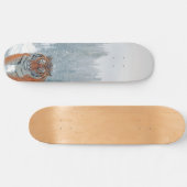 Skateboard tigre dans la neige (Horz)