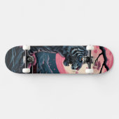 Skateboard Tigre en fleurs de cerisier Art japonais (Horz)