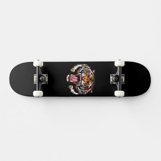 Skateboard Tigre et crâne (Horz)