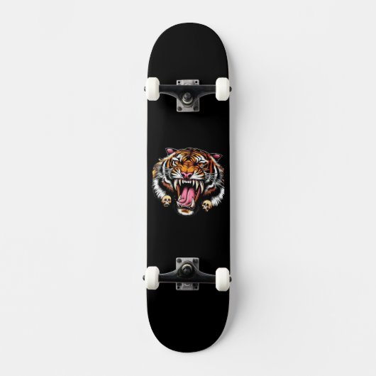 Skateboard Tigre et crâne (Recto)
