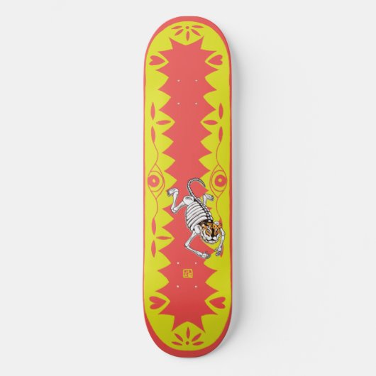 Skateboard Tigre jaune (Recto)