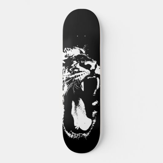 Skateboard Tigre monochrome (Recto)