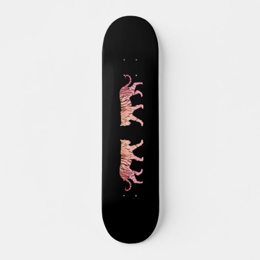 Skateboard Tigre rose (Devant)