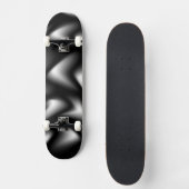 Skateboard Tissage Abstrait en noir et blanc (Recto)