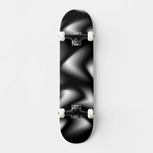 Skateboard Tissage Abstrait en noir et blanc