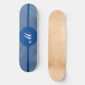 Skateboard Tissu Bleu Texturé Imprimer monogramme - Toute cou (Recto)