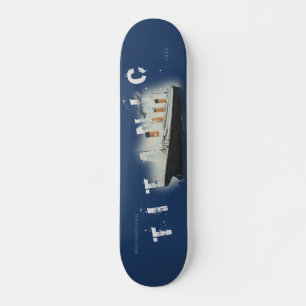 Skateboard Titanic de texte personnalisé désorganisé