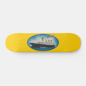 Skateboard Titanic Yellow Maritime White Star Line Ship (Horz)