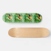Skateboard Toco Toucan avec Cravate du drapeau brésilien (Horz)