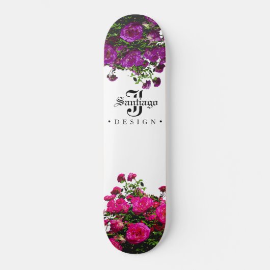 Skateboard Toile florale (Recto)