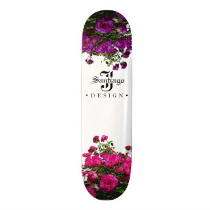 Skateboard Toile florale