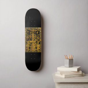 Skateboard Tombeau de Pakal - Astronaut Palenque d'or