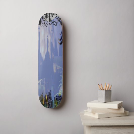 Skateboard Tons Cool bleus Abstraits Grunge Paint (Art mural)