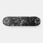 Skateboard Tons de gris floral (Horz)