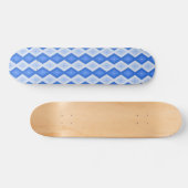 Skateboard Tons de motif de diamant bleu (Horz)