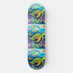 Skateboard Tortue à peinture