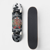 Skateboard Tortue abstraite en spirale (Devant)