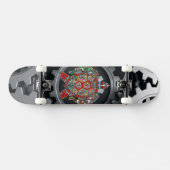 Skateboard Tortue abstraite en spirale (Horz)