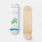 Skateboard Tortue bleue et verte (Recto)