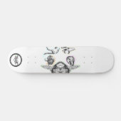 Skateboard Tortue éléphant Ours Oiseau Oiseau pieuvre dessin (Horz)