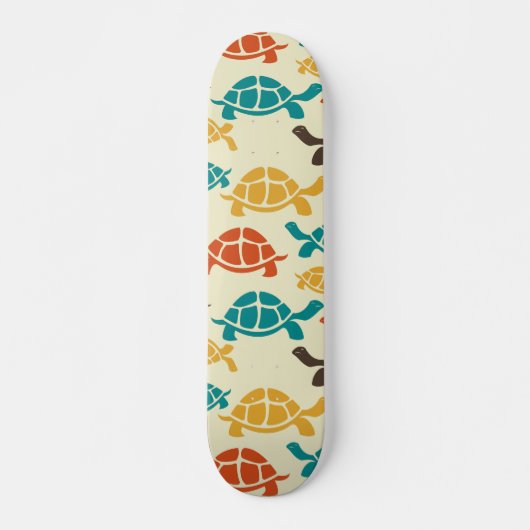 Skateboard Tortue multicolore (Devant)