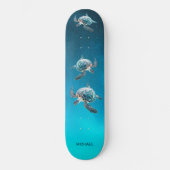 Skateboard Tortues côtières 3D (Recto)