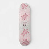 Skateboard Tortues de Parties scintillant de fille Monogram C (Devant)