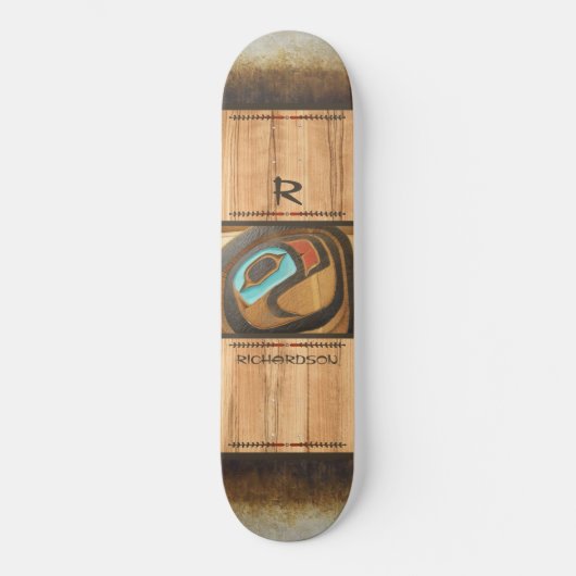 Skateboard Totem d'aigle de l'Alaska (Recto)