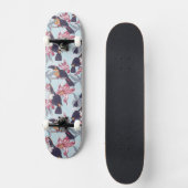 Skateboard Toucans avec les fleurs exotiques (Recto)