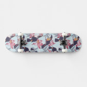 Skateboard Toucans avec les fleurs exotiques (Horz)