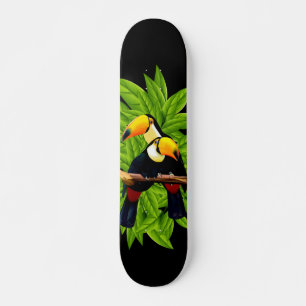 Skateboard Toucans exotiques en noir