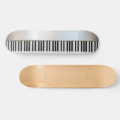 Skateboard Touches de piano cool, Argent (Horz)