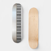 Skateboard Touches de piano cool, Argent (Recto)