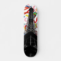 Skateboard Tour Art-Eiffel Abstrait