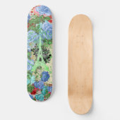 Skateboard Tour Eiffel verte sur collage (Recto)