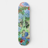 Skateboard Tour Eiffel verte sur collage (Recto)