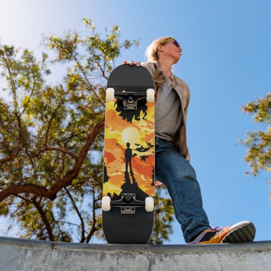 Skateboard Tourbillon abstrait (Extérieur 1)