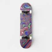 Skateboard Tourbillon Abstrait Coloré Spirale Fractale Psyché (Recto)