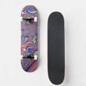 Skateboard Tourbillon Abstrait Coloré Spirale Fractale Psyché (Devant)