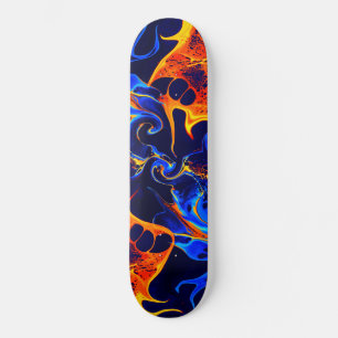 Skateboard tourbillon de couleurs coloré abstrait tendance