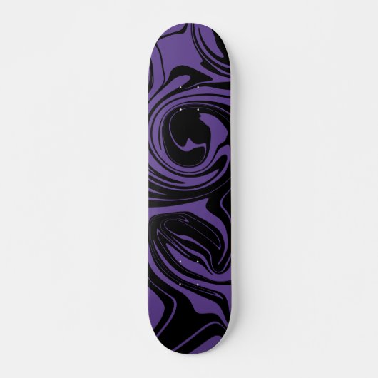 Skateboard Tourbillon en marbre rouge et noir (Devant)